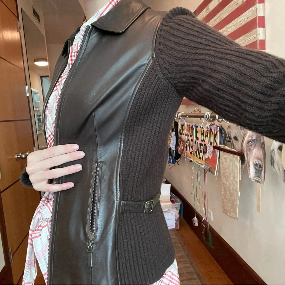 Cashmere & Leather Jacket - Picture 9 of 10